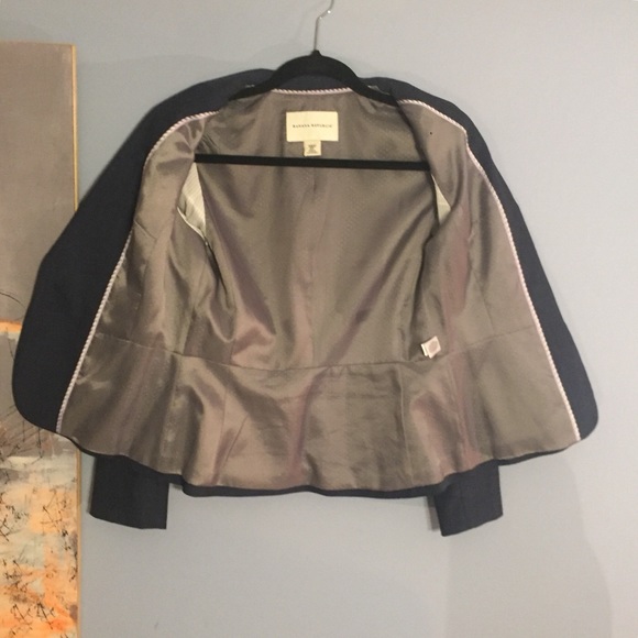 đš Banana Republic Slate Blue Blazer 4P Like New - Picture 7 of 8